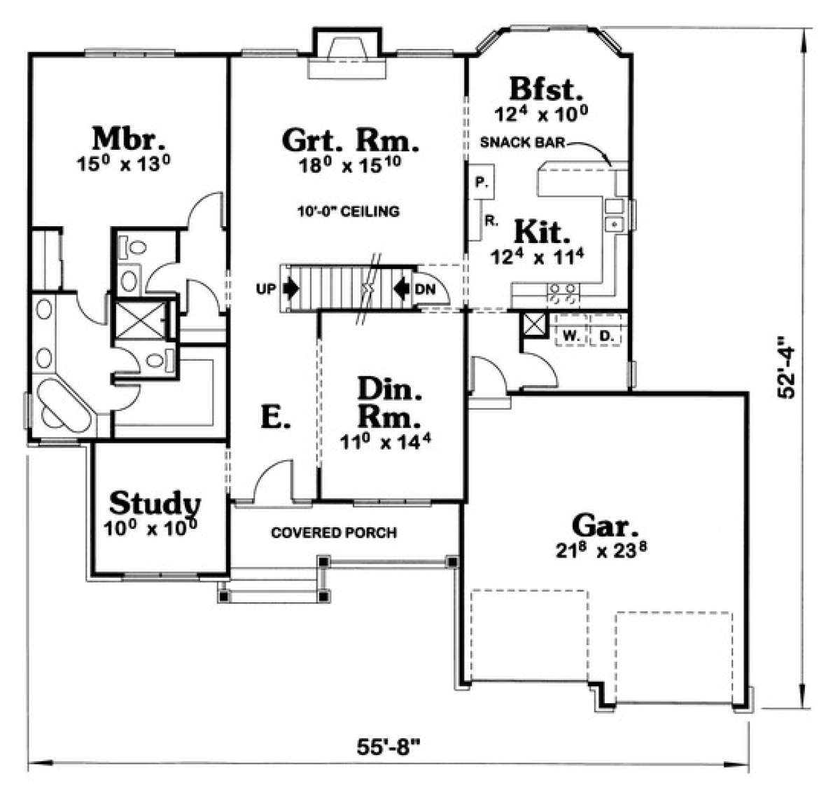 Floorplan 1 for House Plan #402-00533