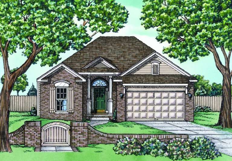 Ranch House Plan #402-00538 Elevation Photo