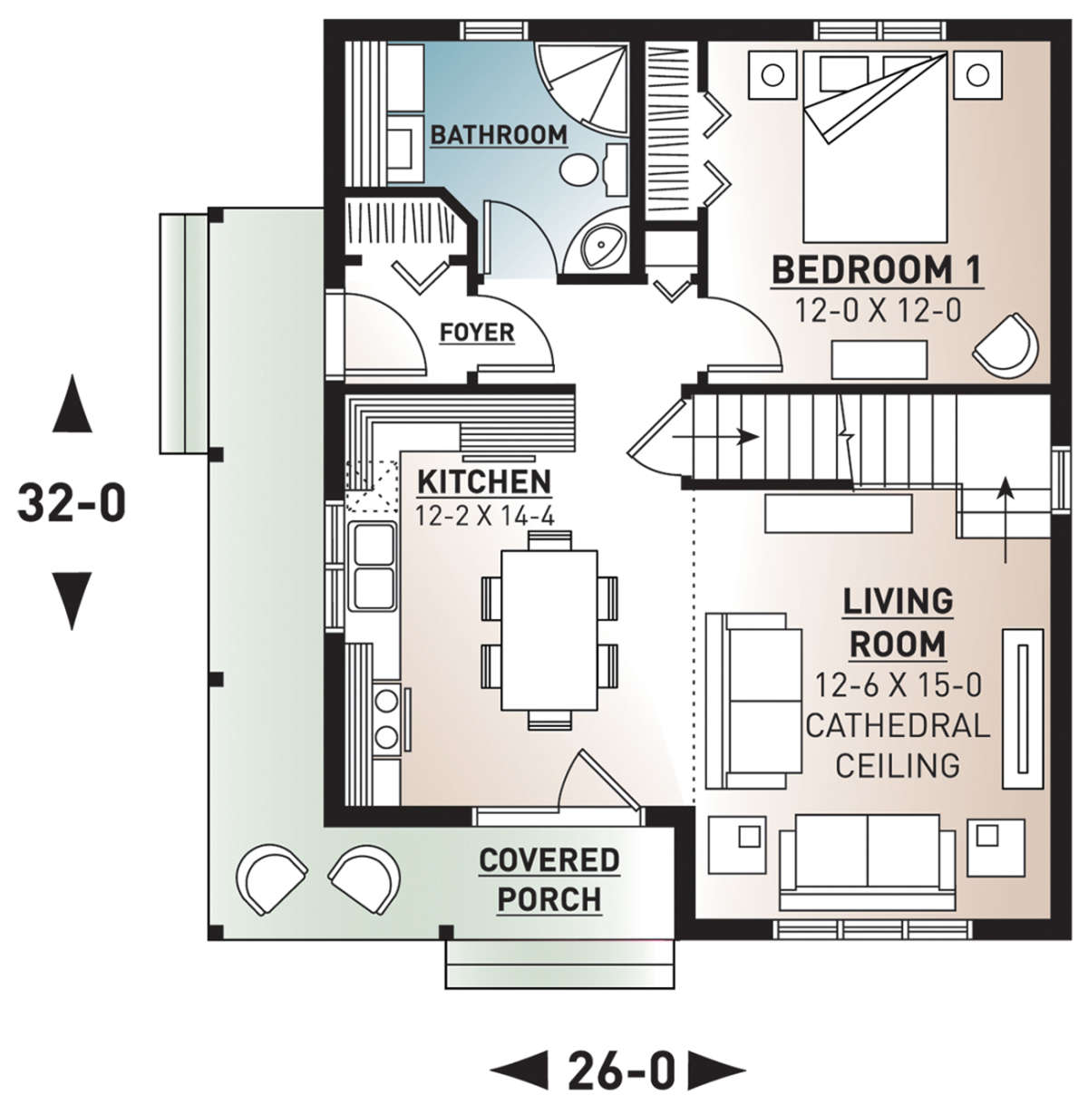 Main Floor for House Plan #034-00079