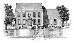 Early American House Plan #402-00556 Elevation Photo