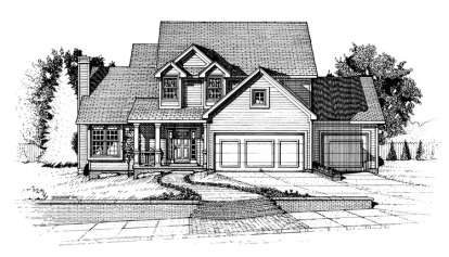 3 Bed, 2 Bath, 1804 Square Foot House Plan - #402-00560