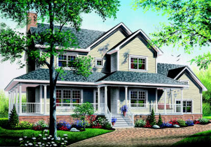 Country House Plan #034-00081 Elevation Photo