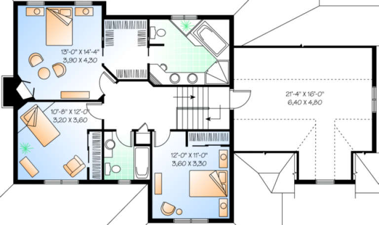 House Plan House Plan #446 Drawing 2