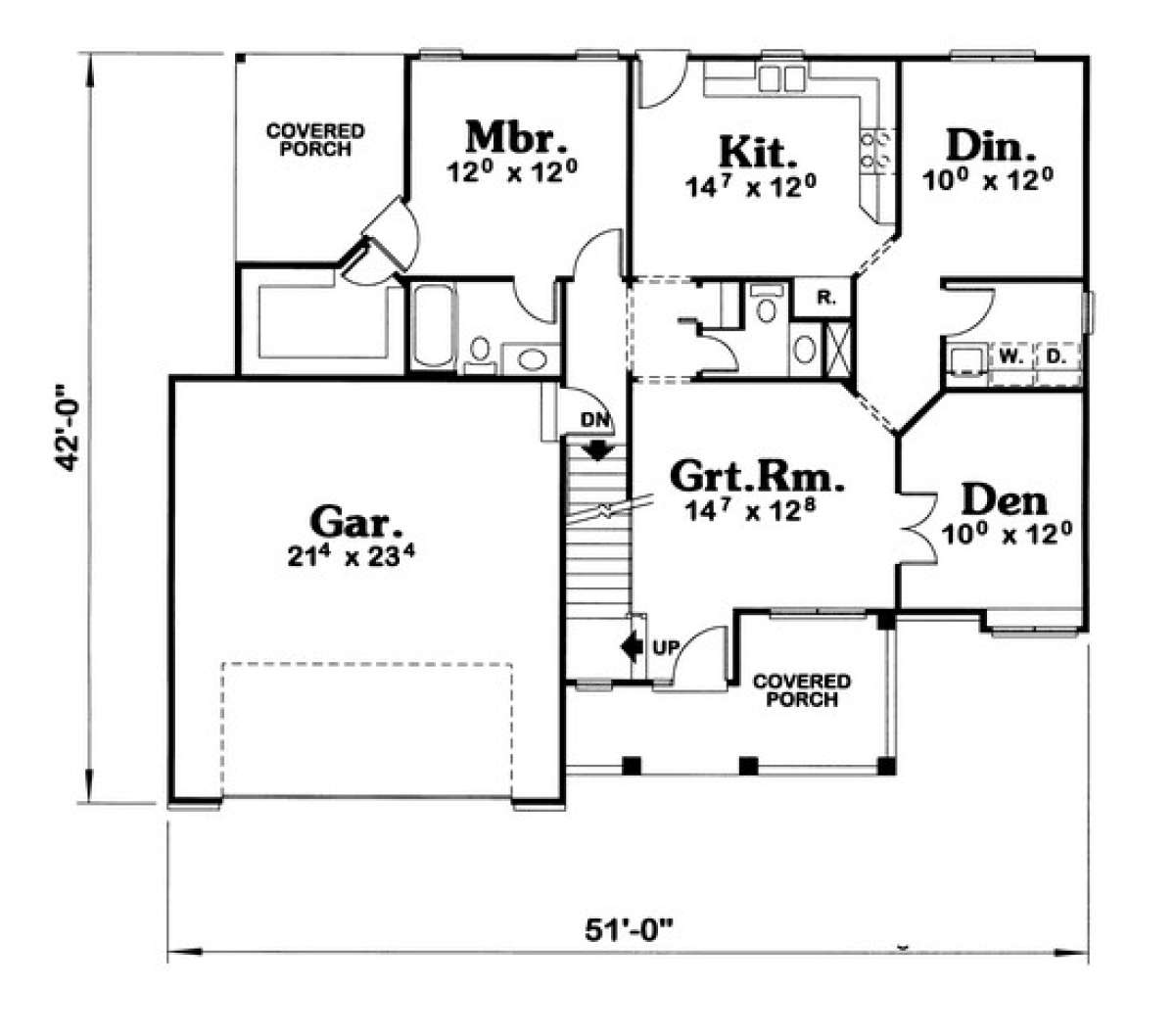 Floorplan 1 for House Plan #402-00568