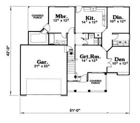 Floorplan 1 for House Plan #402-00568