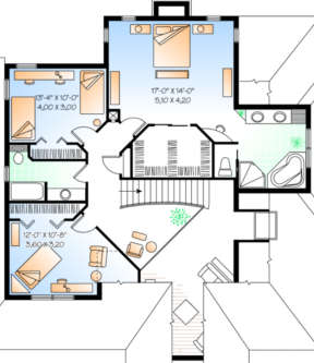 Seocnd Floor for House Plan #034-00082