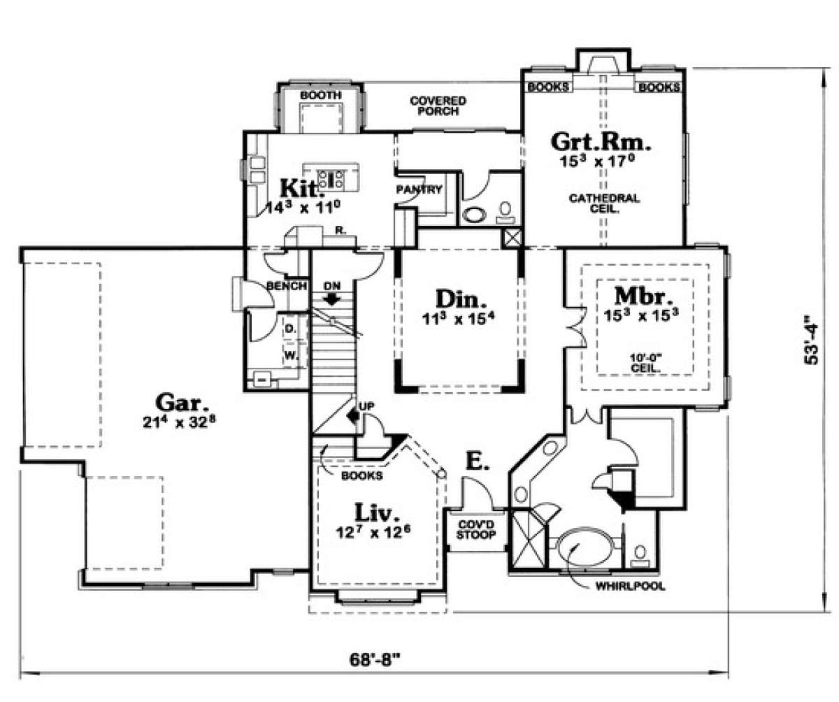 Floorplan 1 for House Plan #402-00577