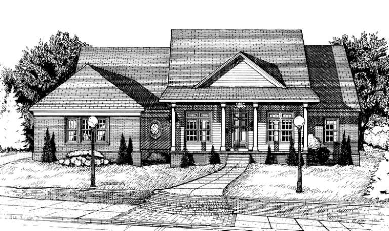 Country House Plan #402-00578 Elevation Photo
