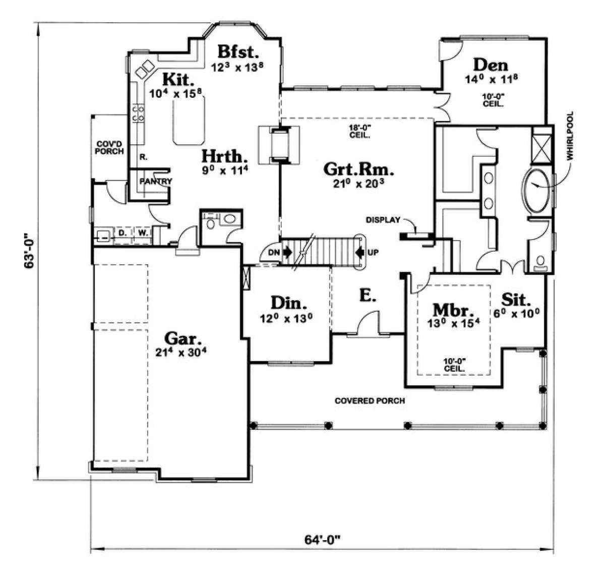Floorplan 1 for House Plan #402-00583