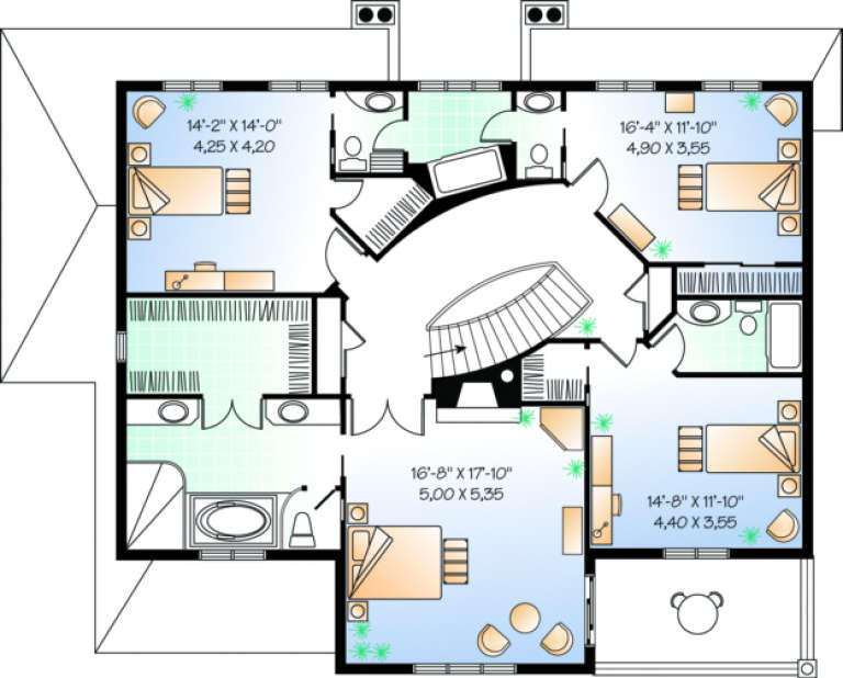 House Plan House Plan #448 Drawing 2