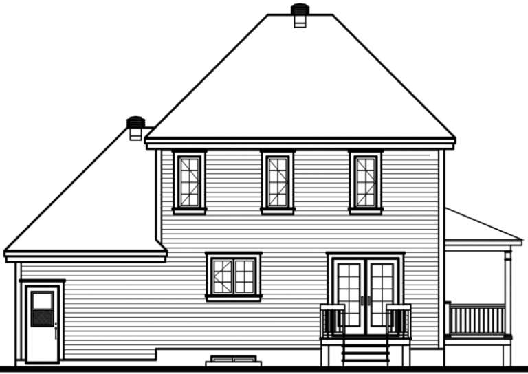 Country House Plan #034-00084 Elevation Photo