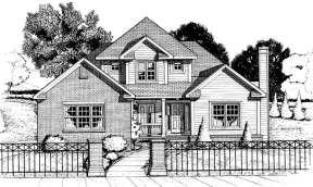 Traditional House Plan #402-00599 Elevation Photo