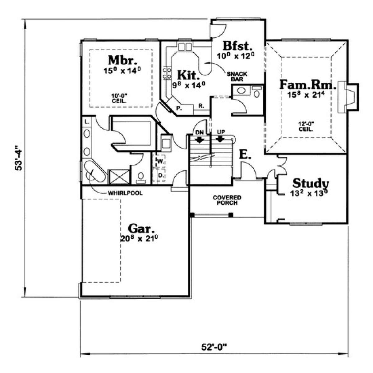 Floorplan 1 for House Plan #402-00599