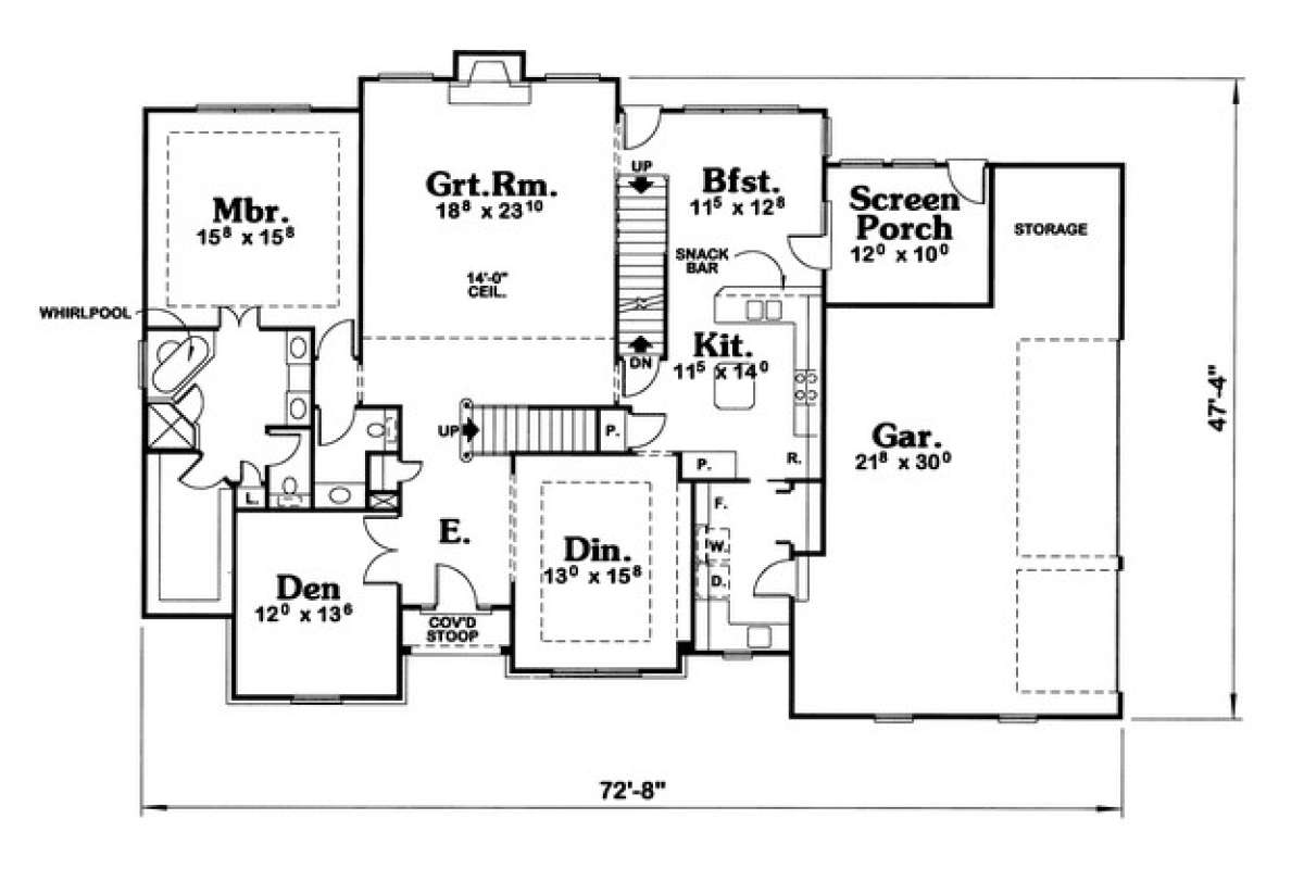 Floorplan 1 for House Plan #402-00600