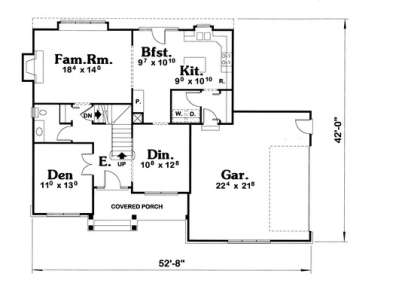 Floorplan 1 for House Plan #402-00606