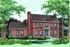 Colonial House Plan #402-00616 Elevation Photo
