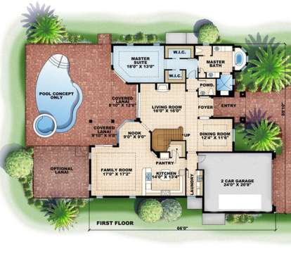Floorplan 1 for House Plan #575-00003