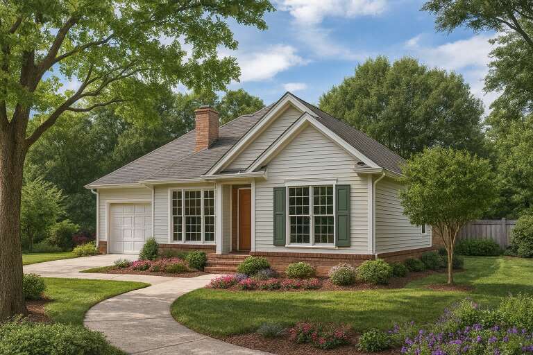 House Plan House Plan #4521 Angled Front Elevation