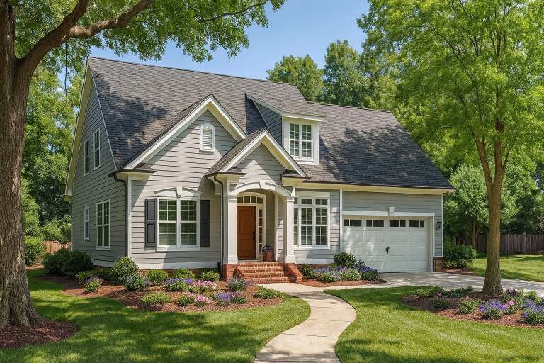 House Plan House Plan #4525 Angled Front Elevation