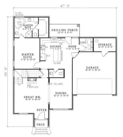 Main Floor  for House Plan #110-00200