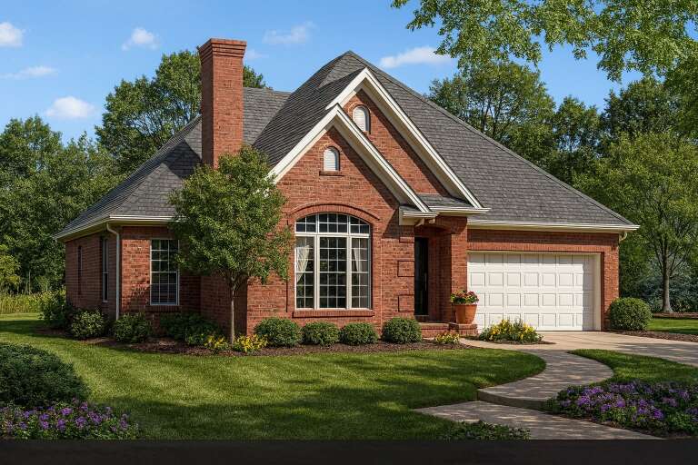 House Plan House Plan #4526 Angled Front Elevation