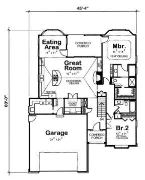 Floorplan 1 for House Plan #402-00630