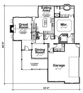 Floorplan 1 for House Plan #402-00632