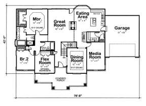 Floorplan 1 for House Plan #402-00643