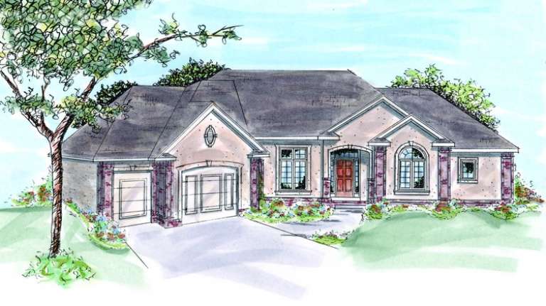 European House Plan #402-00644 Elevation Photo