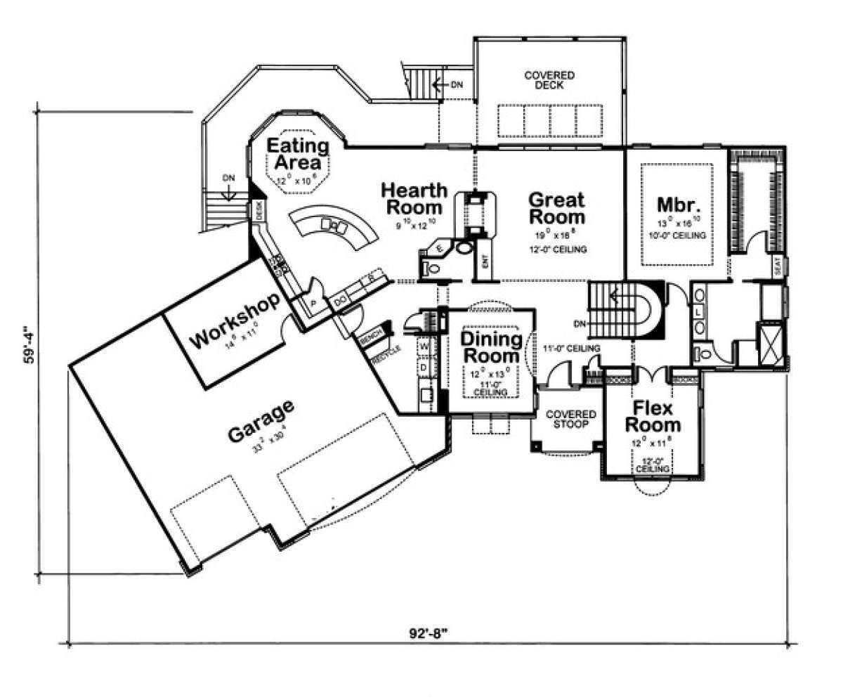 Floorplan 1 for House Plan #402-00644