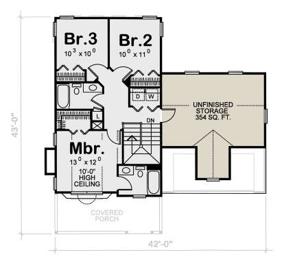 Second Floor for House Plan #402-00650