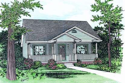 2 Bed, 2 Bath, 1142 Square Foot House Plan - #402-00664