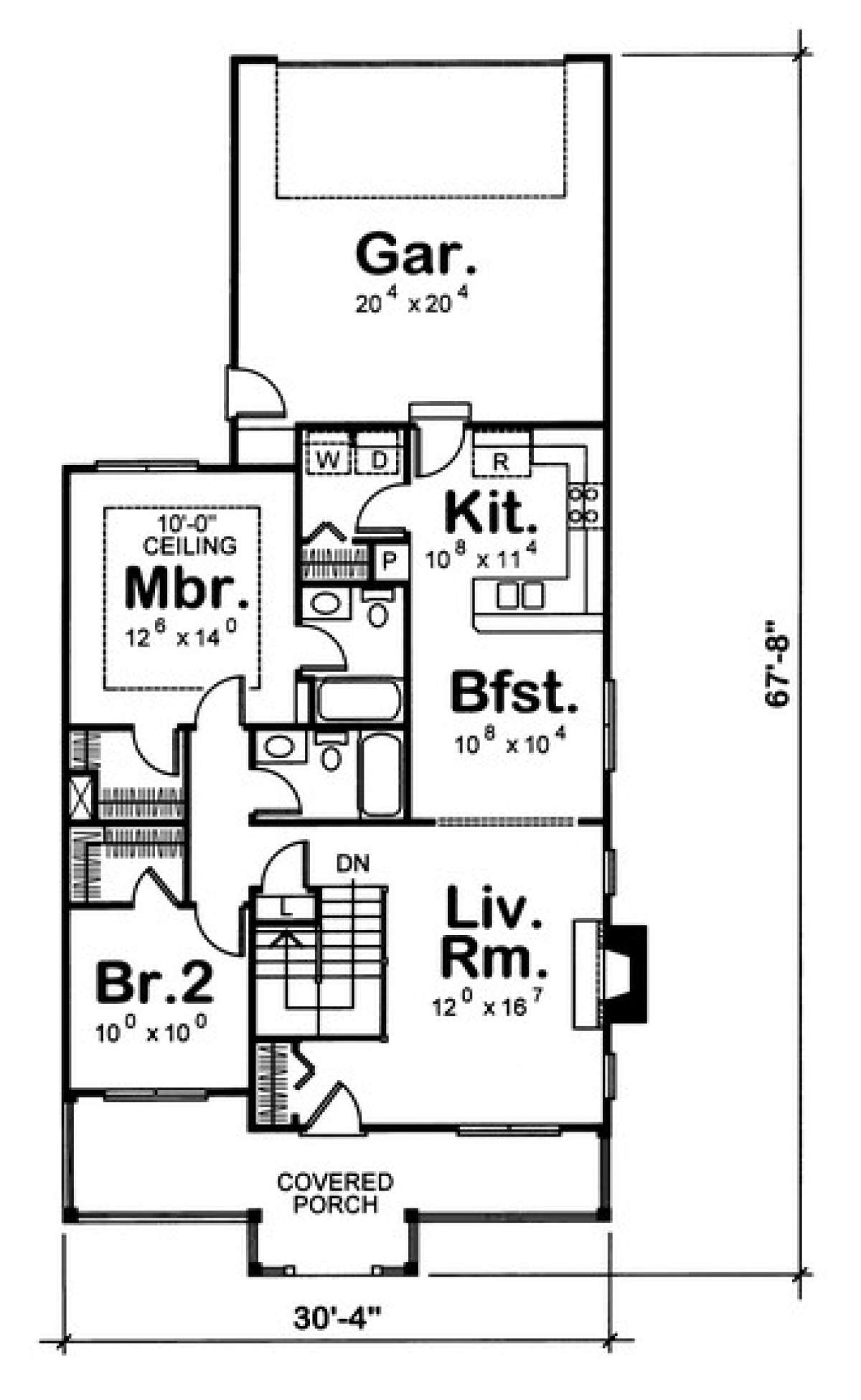 Floorplan 1 for House Plan #402-00664