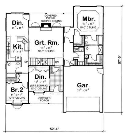 Floorplan 1 for House Plan #402-00669