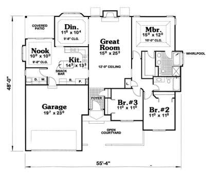 Floorplan 1 for House Plan #402-00688