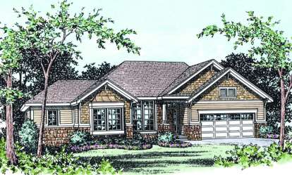 2 Bed, 2 Bath, 1615 Square Foot House Plan - #402-00694