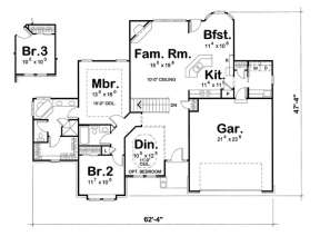 Floorplan 1 for House Plan #402-00694