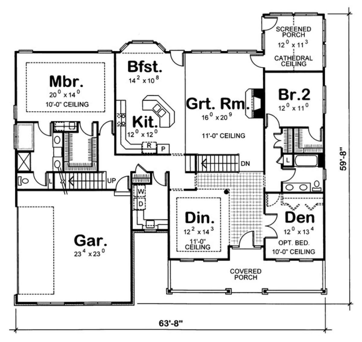 Floorplan 1 for House Plan #402-00697