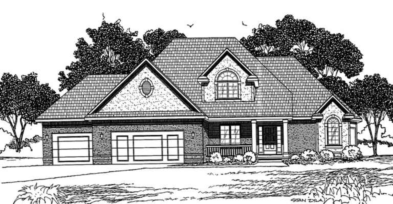 Traditional House Plan #402-00700 Elevation Photo