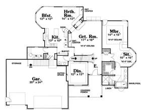 Floorplan 2 for House Plan #402-00700