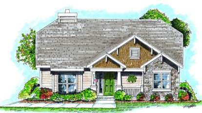 2 Bed, 1 Bath, 1361 Square Foot House Plan - #402-00701