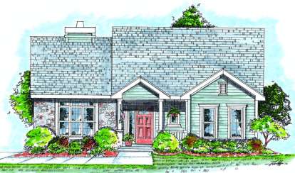 2 Bed, 1 Bath, 1385 Square Foot House Plan - #402-00702