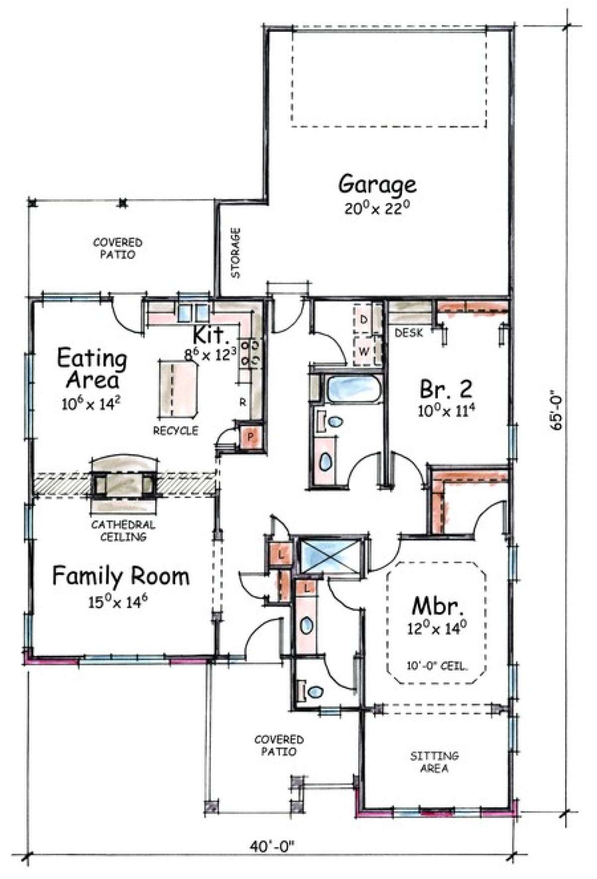 Floorplan 1 for House Plan #402-00702