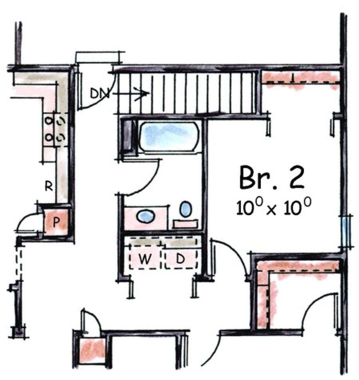 Optional Basement Floor Plan for House Plan #402-00703