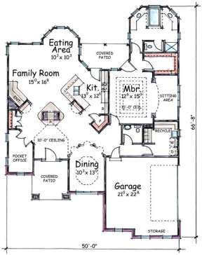 Floorplan 1 for House Plan #402-00704