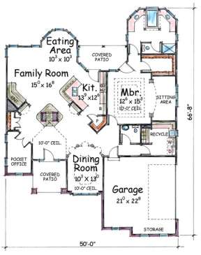 Floorplan 1 for House Plan #402-00705