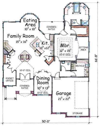 Floorplan 1 for House Plan #402-00706
