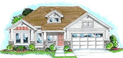 2 Bed, 2 Bath, 1615 Square Foot House Plan - #402-00707