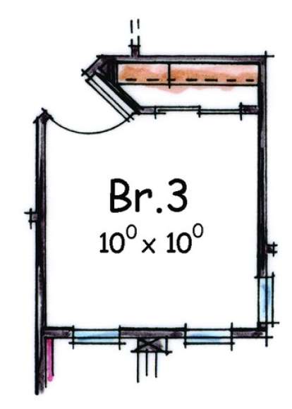 Optional Bedroom for House Plan #402-00707