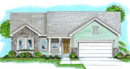 2 Bed, 2 Bath, 1615 Square Foot House Plan - #402-00709